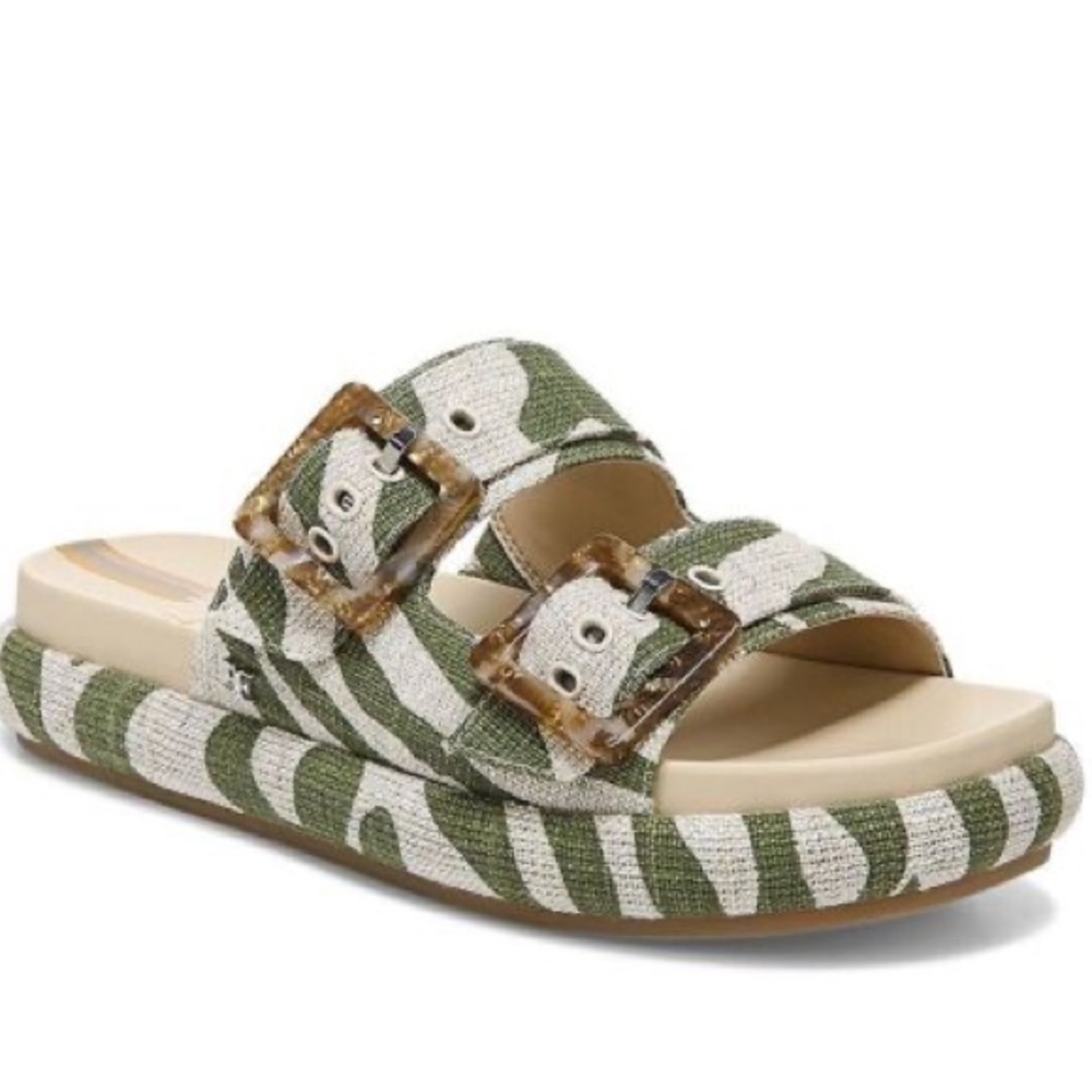 New Sam Edelman Kenzie Canvas Sandals Sz 7